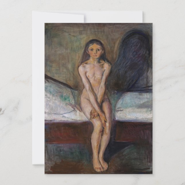 Cartão De Agradecimento Edvard Munch - Puberdade (Frente)
