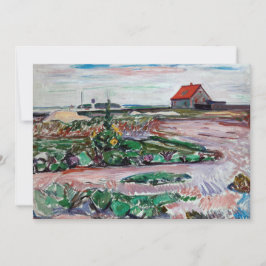 Cartão De Agradecimento Edvard Munch - Seashore. Paisagem perto de Lubeck