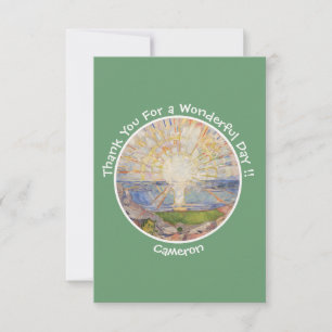 Cartão De Agradecimento Edvard Munch The Sun (Solen) - Itens de Partido Su