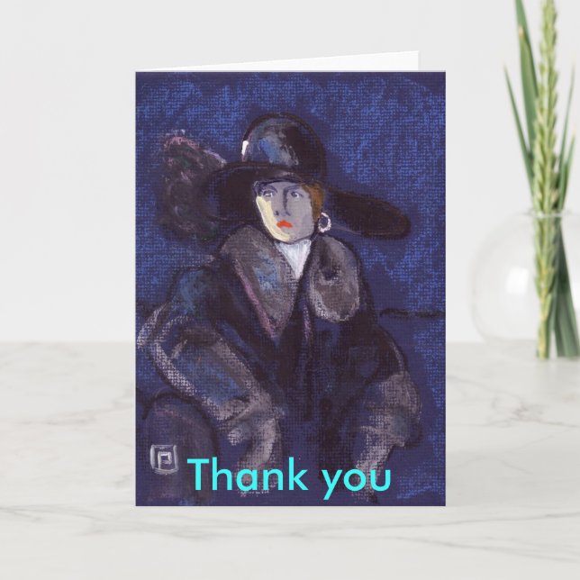 Cartão De Agradecimento EDWARDIAN LADY, Thank you card (Frente)