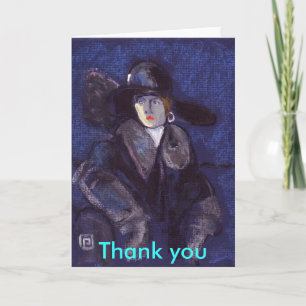 Cartão De Agradecimento EDWARDIAN LADY, Thank you card