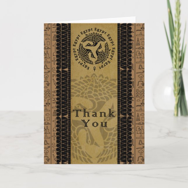 Cartão De Agradecimento Egyptian Thank You Card (Frente)