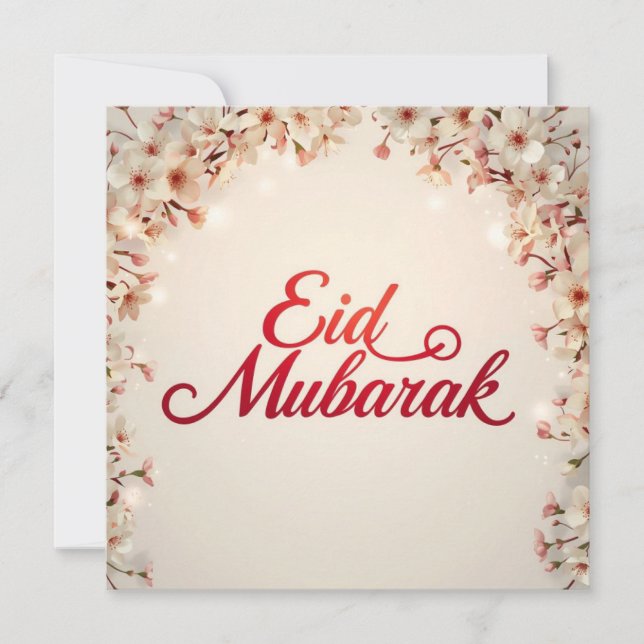 Cartão De Agradecimento Eid mubarak for Eid Fitr Card (Frente)
