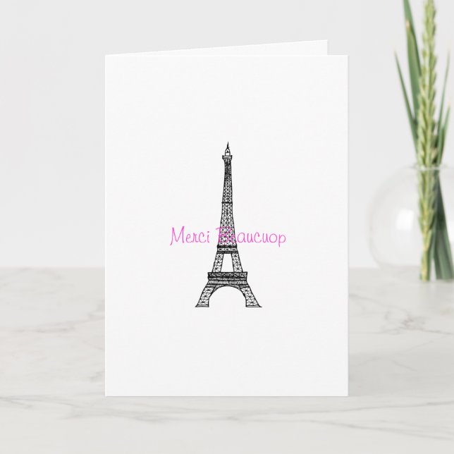 Cartão De Agradecimento Eiffel Tower Greeting Card (Frente)