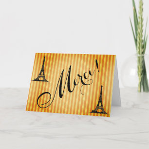 Cartão De Agradecimento Eiffel Tower Merci French Vintage Thank You Notes