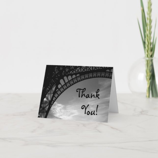 Cartão De Agradecimento Eiffel Tower Thank You Cards (Frente)