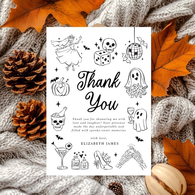 Cartão De Agradecimento Ela Encontrou o Namorado Fantasma Floral Chá de No (Criador carregado)