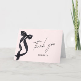 Cartão De Agradecimento Ela Está Dando o Nó Arco de Chá de Noiva