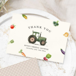 Cartão De Agradecimento Ela está na Festa de Chá de Panela da Noiva Acabad