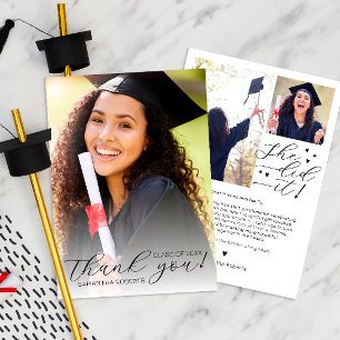 Cartão De Agradecimento Ela Fez Foto Personalizada de Formatura