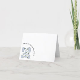 Cartão De Agradecimento Elefante Azul