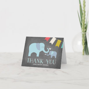 Cartão de Agradecimento Elefante Bebê