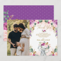 Elefante Blush Pink Floral Chá de fraldas