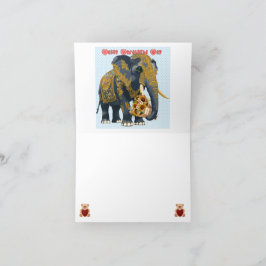 Cartão De Agradecimento Elefante para o dia dos namorados.