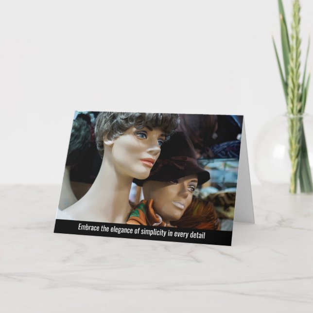 Cartão De Agradecimento Elegância do eterno - Grupo Vintage (Frente)