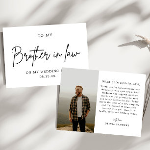 Cartão De Agradecimento Elegância Minimalista Para o Meu Irmão no Dia do M