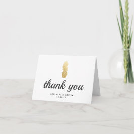 Cartão De Agradecimento Elegância tropical | Casamento De Ananás Obrigado