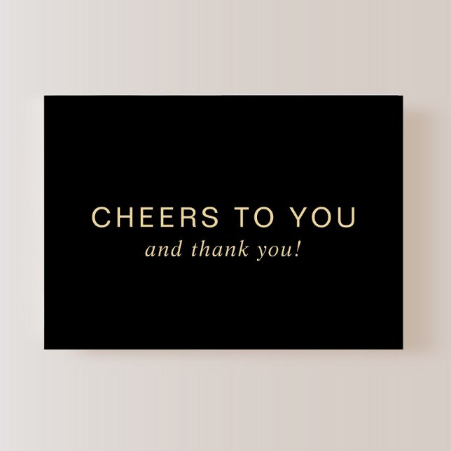 Cartão De Agradecimento Elegant 70th Birthday Black Gold (Criador carregado)