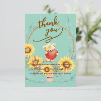 Cartão De Agradecimento Elegant Baby personalized Flat Thank You Card