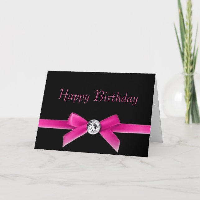 Cartão De Agradecimento Elegant Birthday Notecard (Frente)