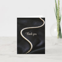 Elegant Black Thank You Card