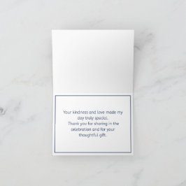 Cartão De Agradecimento Elegant Blue Floral Thank You Card