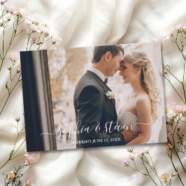 Cartão De Agradecimento Elegant Boho Wedding with Beige & Yellow Flowers