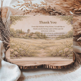 Cartão De Agradecimento Elegant Botanical Garden Birthday