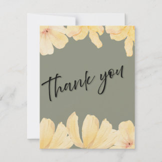 Cartão De Agradecimento Elegant Botanical Wedding Thank You Card