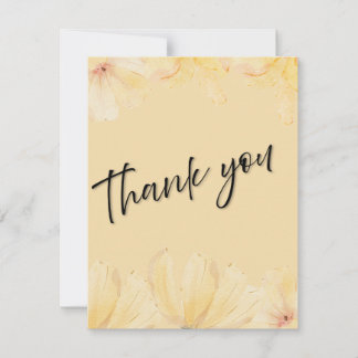 Cartão De Agradecimento Elegant Botanical Wedding Thank You Card