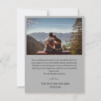 Cartão De Agradecimento Elegant Botanical Wedding Thank You Card