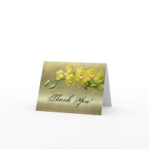 Elegant Chic Glamorous Platinum Floral Thank You