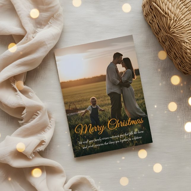 Cartão De Agradecimento Elegant Christmas Greeting Card | Merry Christmas (Criador carregado)