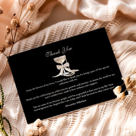 Cartão De Agradecimento Elegant Coquette Pearl Graduation