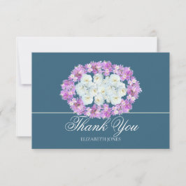 Cartão De Agradecimento Elegant Crocus White Rose Bridal Shower Thank You