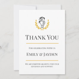 Cartão De Agradecimento Elegant Equestrian Flat Thank You Card