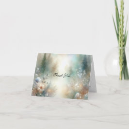 Cartão De Agradecimento Elegant Florals in a Woodland Realm Wedding