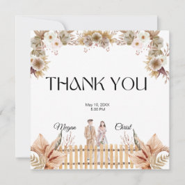 Cartão De Agradecimento Elegant flower summer wedding