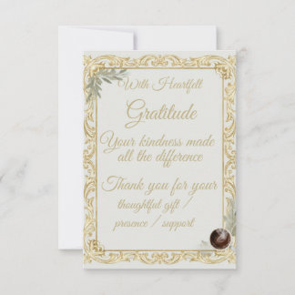 Cartão De Agradecimento Elegant Gold Sage Holiday Thank You card