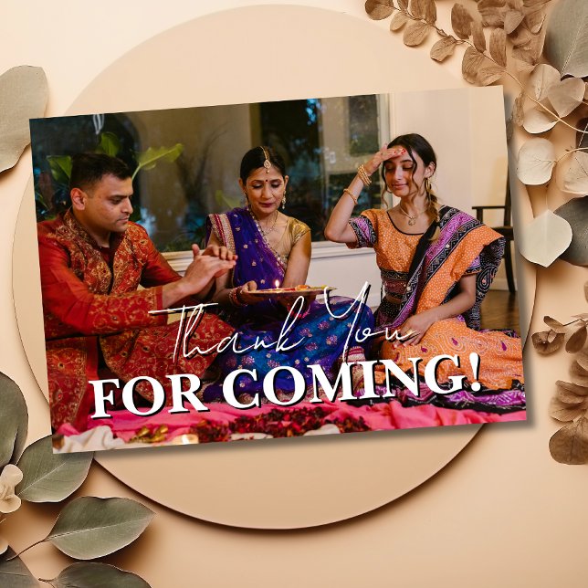 Cartão De Agradecimento Elegant Joyful Family Photo Diwali Thank You (Criador carregado)