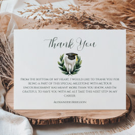 Cartão De Agradecimento Elegant Laurel Dental Graduation