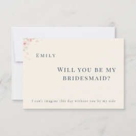 Cartão De Agradecimento Elegant Minimalist Will You Be My Bridesmaid Card