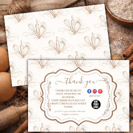 Cartão De Agradecimento Elegant Pastel Bakery Branding