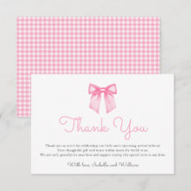 Elegant Pink Bow Baby Shower