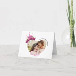 Cartão De Agradecimento Elegant Pink Queen Crown Happy Mothers Day Photos