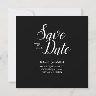 Cartão De Agradecimento Elegant Save The Date Thank you Card
