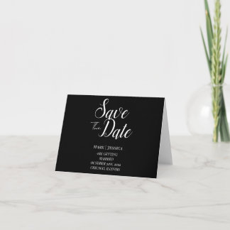 Cartão De Agradecimento Elegant Save The Date Thank you Card