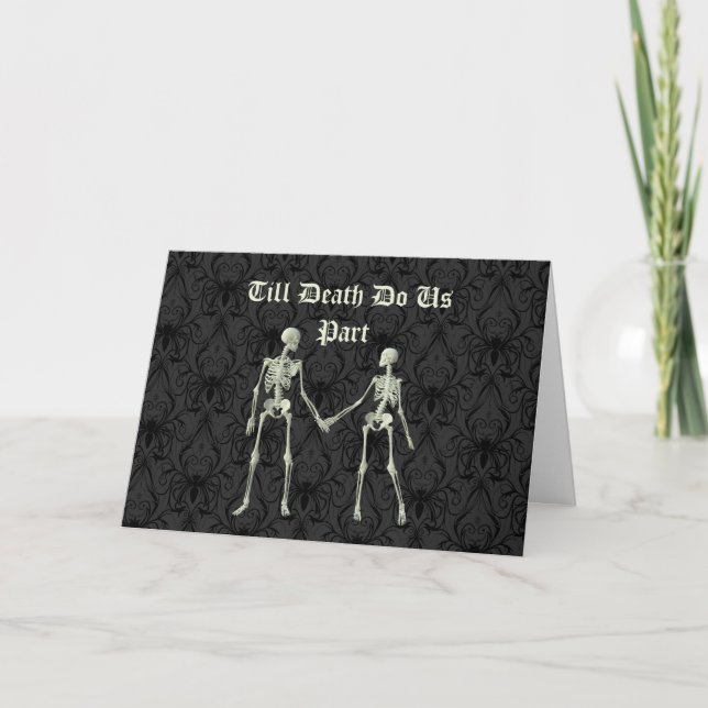 Cartão De Agradecimento Elegant Skeletons Card (Frente)