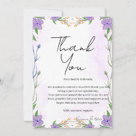 Cartão De Agradecimento elegant thank you card