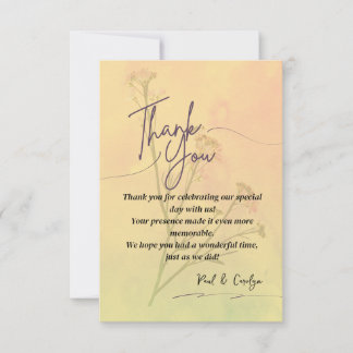 Cartão De Agradecimento Elegant Thank You Card